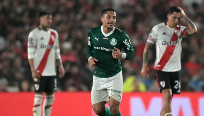 River Plate cayó 2-1 ante Palmeiras en la ida de los cuartos de final de la Copa Libertadores