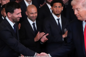 Lionel Messi con Donald Trump en la Casa Blanca