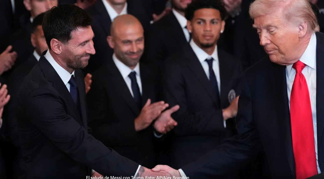 Lionel Messi con Donald Trump en la Casa Blanca